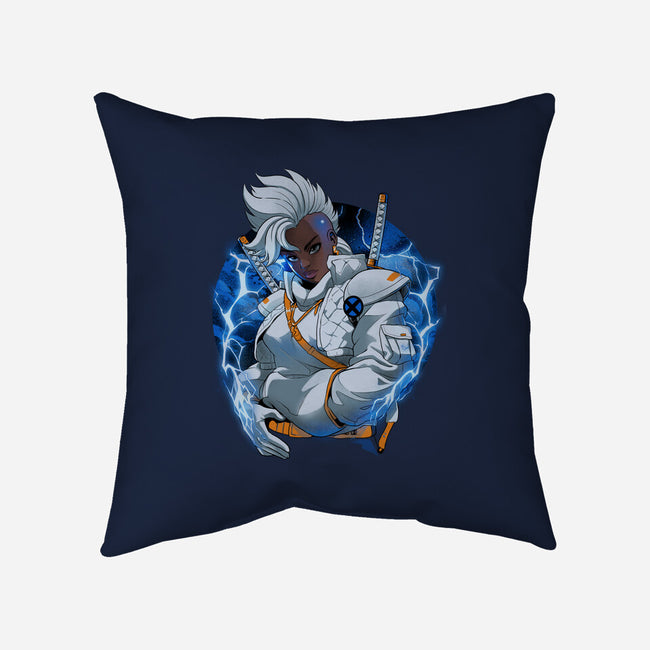 Thunderstorm Samurai-None-Removable Cover w Insert-Throw Pillow-Bruno Mota