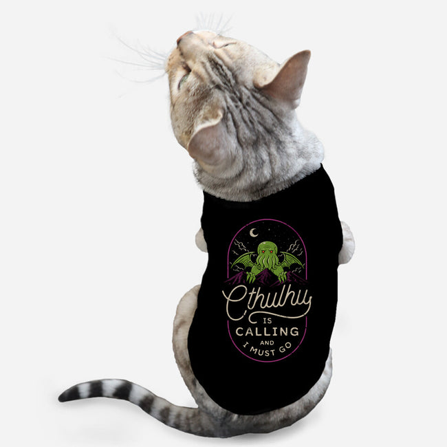 Cthulhu's Calling-Cat-Basic-Pet Tank-dfonseca