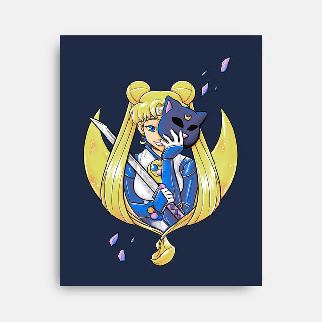 Ninja Moon Princess-None-Stretched-Canvas-ellr