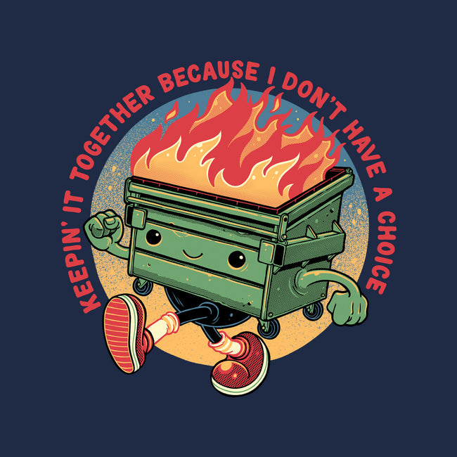 Flaming Dumpster-None-Glossy-Sticker-glitchygorilla