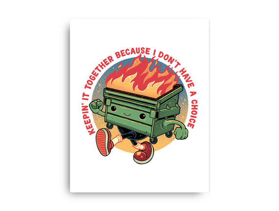 Flaming Dumpster