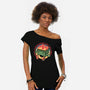 Flaming Dumpster-Womens-Off Shoulder-Tee-glitchygorilla