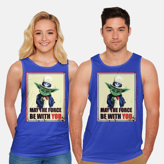 May The Force Be With You-Unisex-Basic-Tank-fanfabio