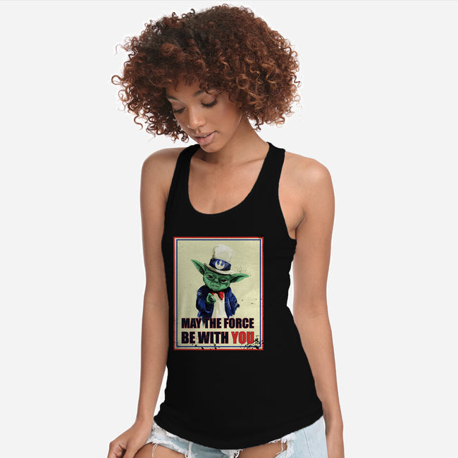 May The Force Be With You-Womens-Racerback-Tank-fanfabio