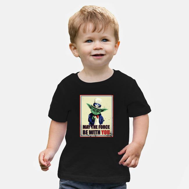 May The Force Be With You-Baby-Basic-Tee-fanfabio