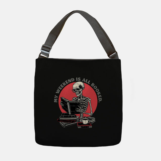 Weekend Reader-None-Adjustable Tote-Bag-glitchygorilla