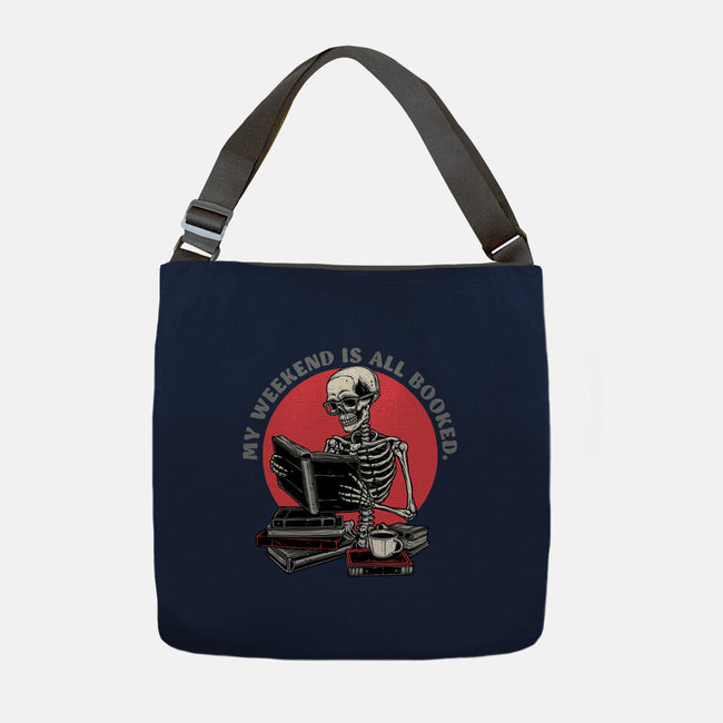 Weekend Reader-None-Adjustable Tote-Bag-glitchygorilla