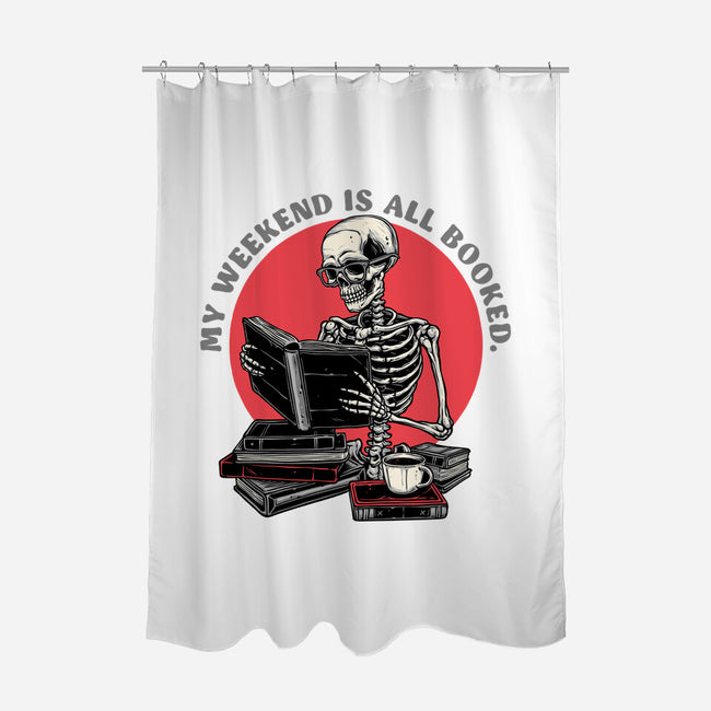 Weekend Reader-None-Polyester-Shower Curtain-glitchygorilla