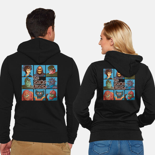 The Snake Bunch-Unisex-Zip-Up-Sweatshirt-Skullpy