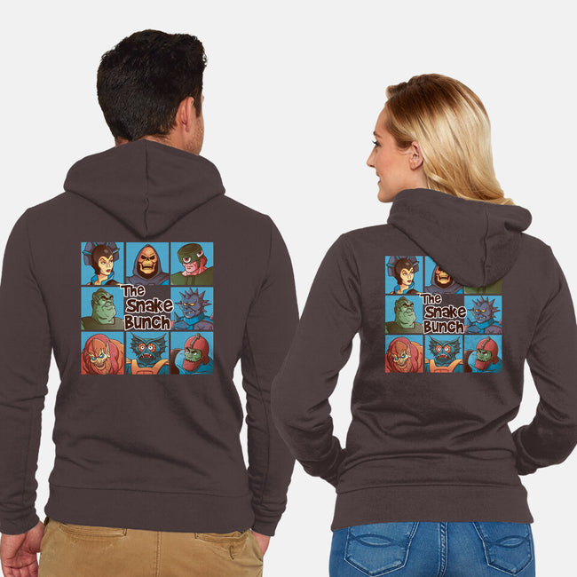 The Snake Bunch-Unisex-Zip-Up-Sweatshirt-Skullpy