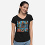 The Snake Bunch-Womens-V-Neck-Tee-Skullpy