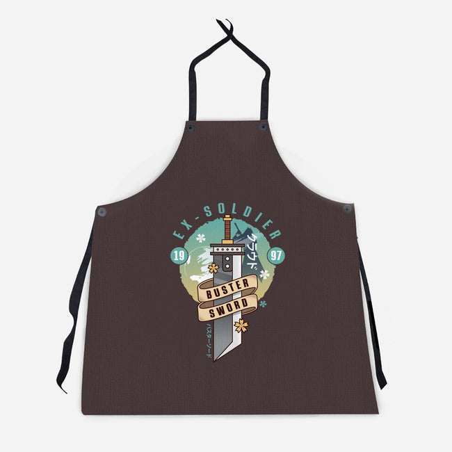 Cloud Buster Sword Emblem-Unisex-Kitchen-Apron-LAGELANTEE