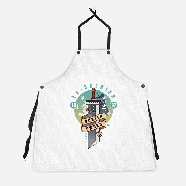 Cloud Buster Sword Emblem-Unisex-Kitchen-Apron-LAGELANTEE