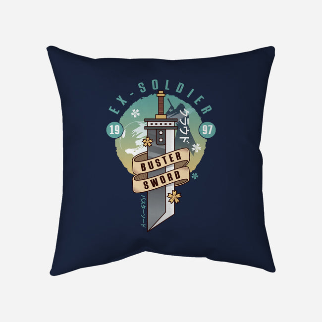 Cloud Buster Sword Emblem-None-Removable Cover-Throw Pillow-LAGELANTEE