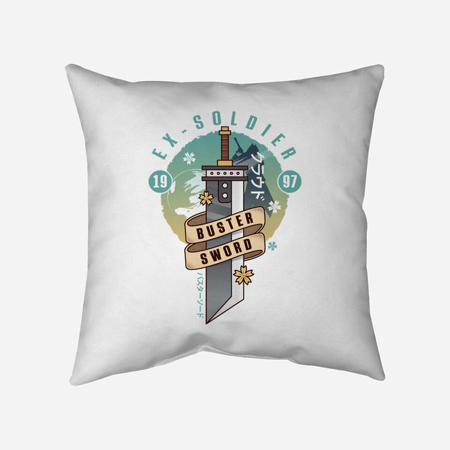 Cloud Buster Sword Emblem-None-Removable Cover-Throw Pillow-LAGELANTEE