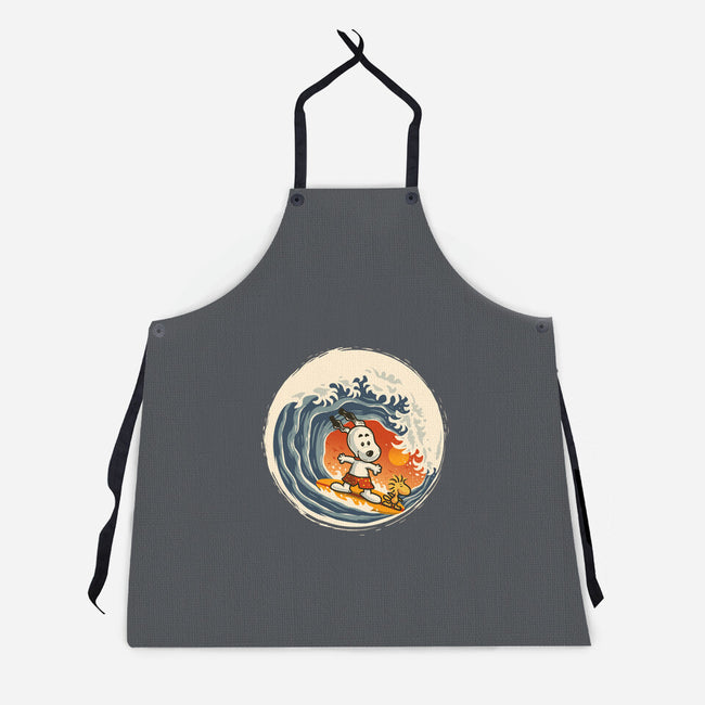 Surfing Beagle-Unisex-Kitchen-Apron-erion_designs