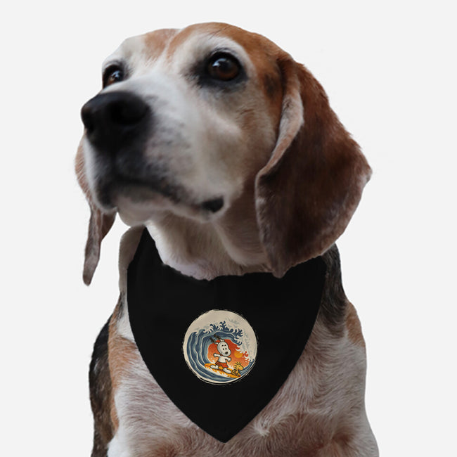 Surfing Beagle-Dog-Adjustable-Pet Collar-erion_designs