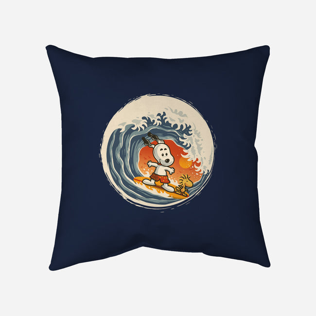 Surfing Beagle-None-Removable Cover-Throw Pillow-erion_designs