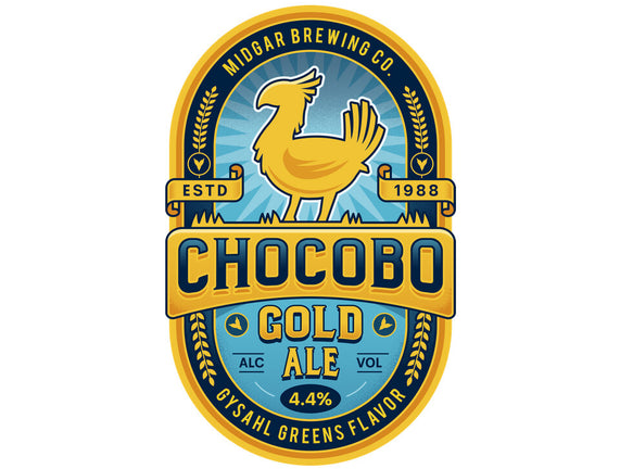 Chocobo Gold Beer Emblem