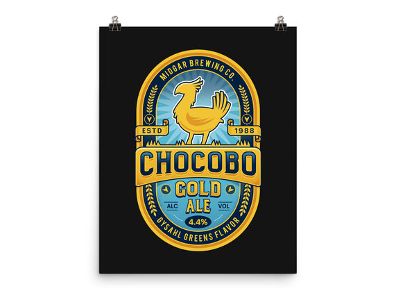 Chocobo Gold Beer Emblem