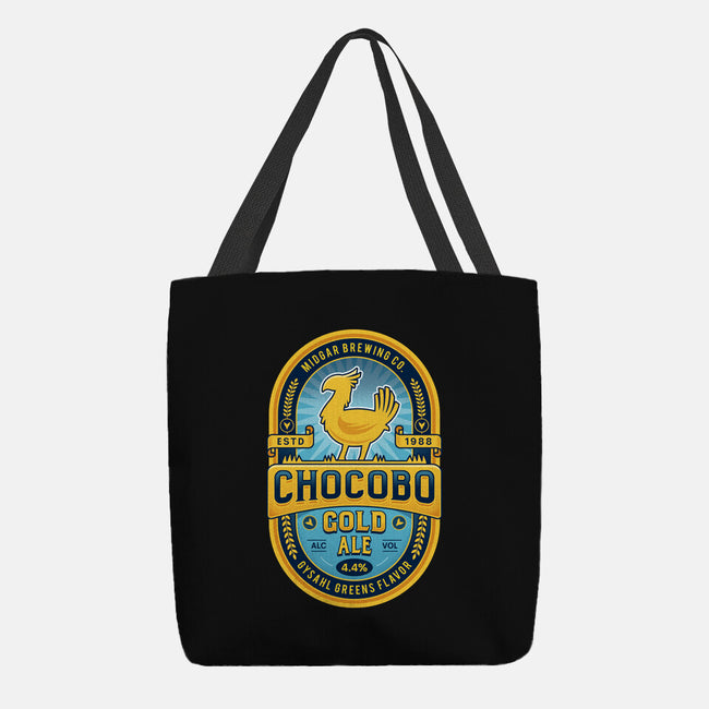 Chocobo Gold Beer Emblem-None-Basic Tote-Bag-LAGELANTEE