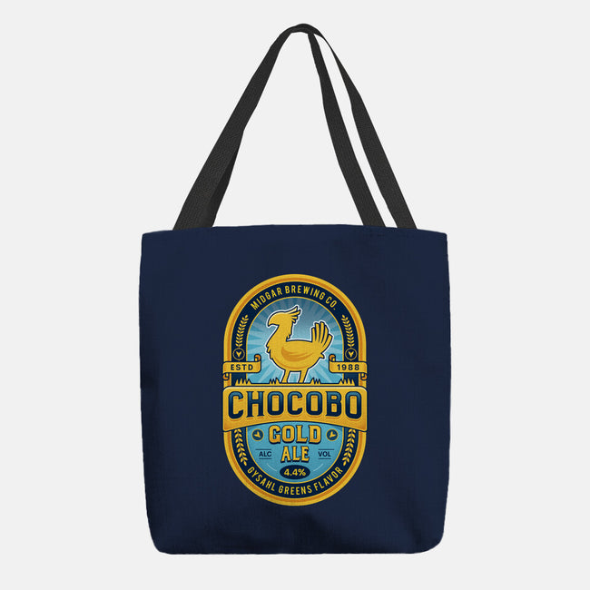 Chocobo Gold Beer Emblem-None-Basic Tote-Bag-LAGELANTEE