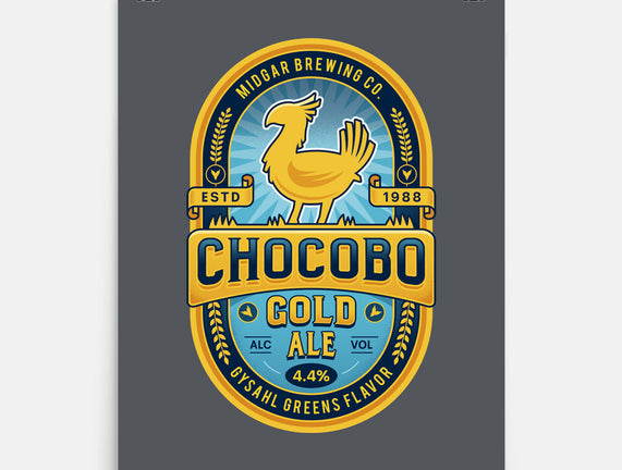 Chocobo Gold Beer Emblem