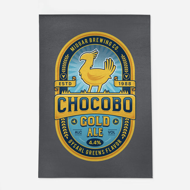 Chocobo Gold Beer Emblem-None-Outdoor-Rug-LAGELANTEE