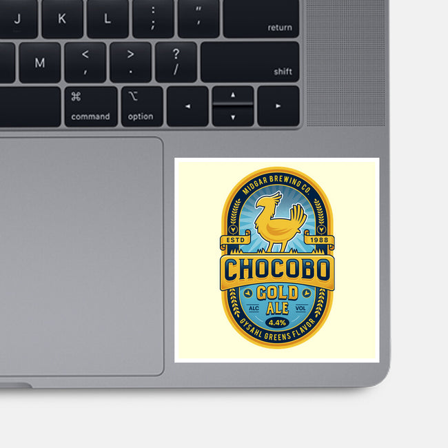 Chocobo Gold Beer Emblem-None-Glossy-Sticker-LAGELANTEE