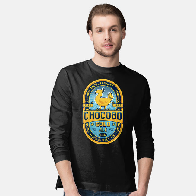 Chocobo Gold Beer Emblem-Mens-Long Sleeved-Tee-LAGELANTEE