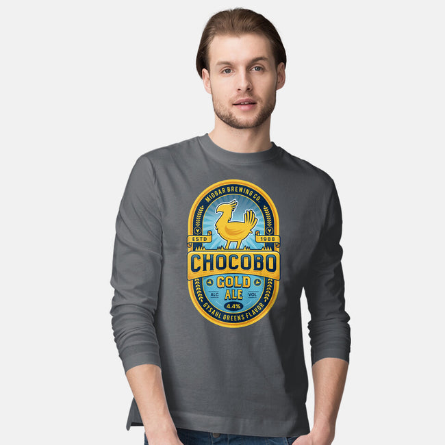 Chocobo Gold Beer Emblem-Mens-Long Sleeved-Tee-LAGELANTEE