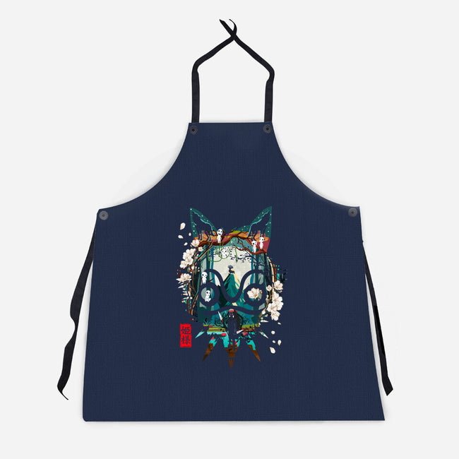 Princess Of The Woods-Unisex-Kitchen-Apron-Arinesart