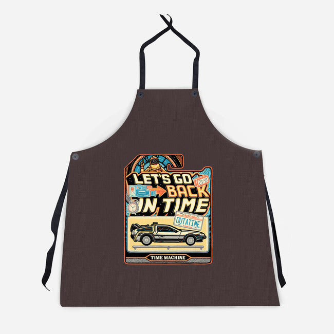 Time Machine Vehicle-Unisex-Kitchen-Apron-glitchygorilla