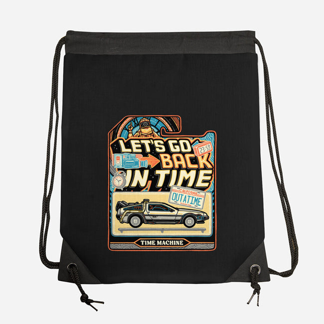 Time Machine Vehicle-None-Drawstring-Bag-glitchygorilla