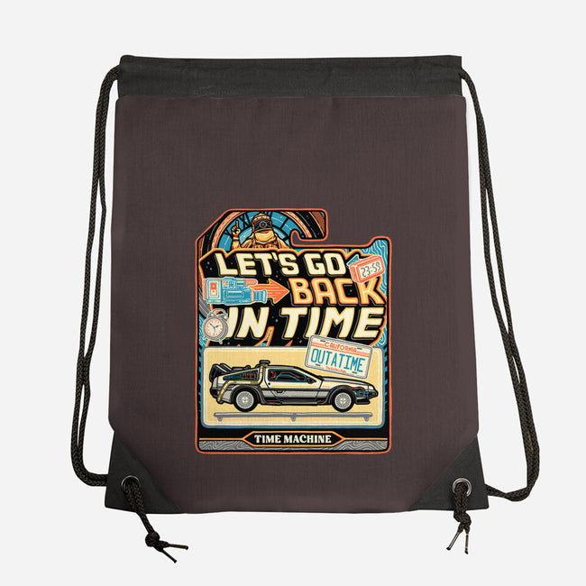 Time Machine Vehicle-None-Drawstring-Bag-glitchygorilla