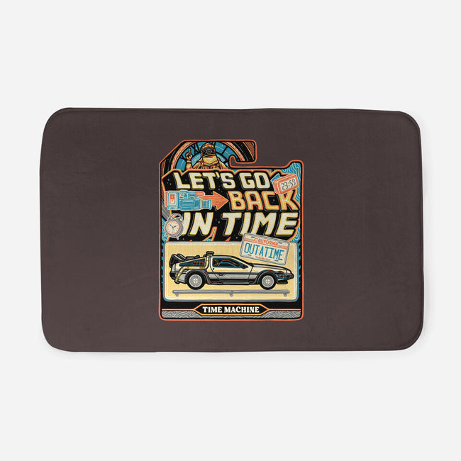 Time Machine Vehicle-None-Memory Foam-Bath Mat-glitchygorilla