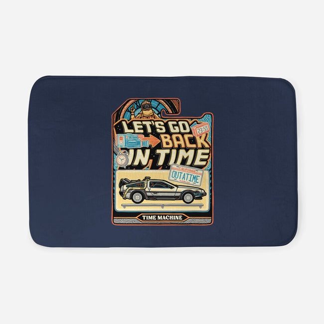 Time Machine Vehicle-None-Memory Foam-Bath Mat-glitchygorilla