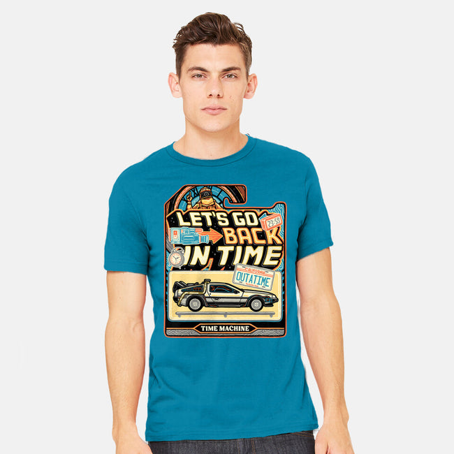 Time Machine Vehicle-Mens-Heavyweight-Tee-glitchygorilla