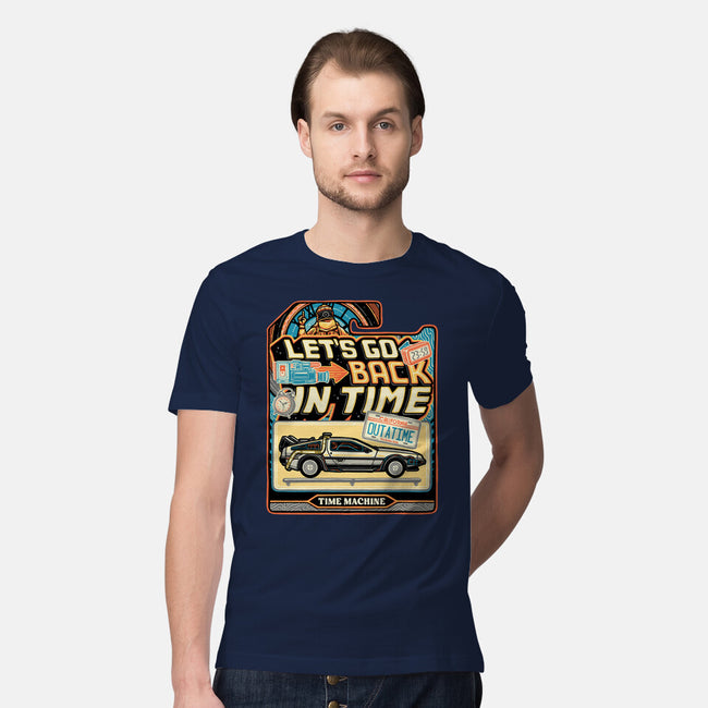 Time Machine Vehicle-Mens-Premium-Tee-glitchygorilla