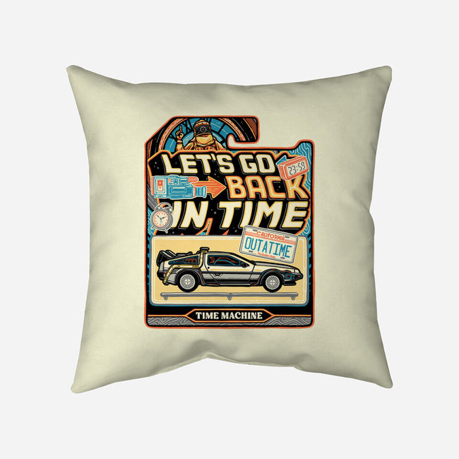 Time Machine Vehicle-None-Removable Cover w Insert-Throw Pillow-glitchygorilla