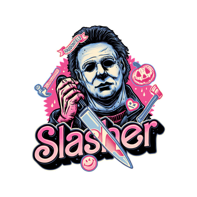 Slasher Love-Unisex-Basic-Tee-glitchygorilla