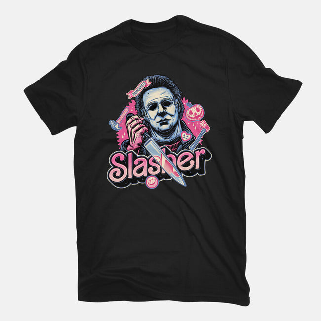 Slasher Love-Mens-Basic-Tee-glitchygorilla