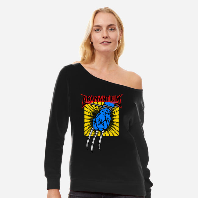 Adamantium-Womens-Off Shoulder-Sweatshirt-joerawks