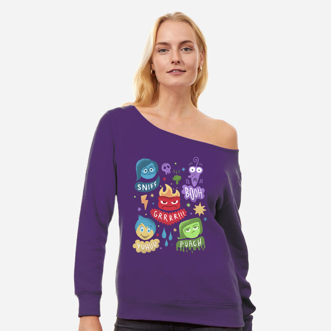 Colourful Mind-Womens-Off Shoulder-Sweatshirt-paulagarcia