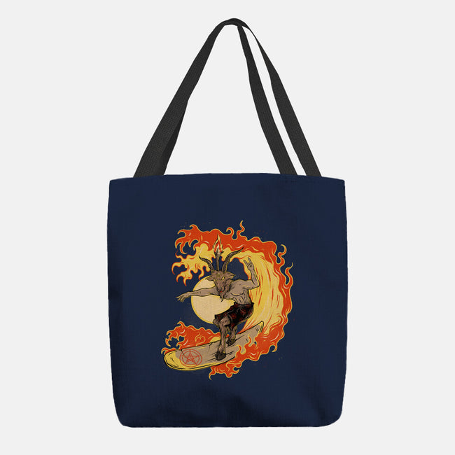 Surfing With The Devil-None-Basic Tote-Bag-Green Devil