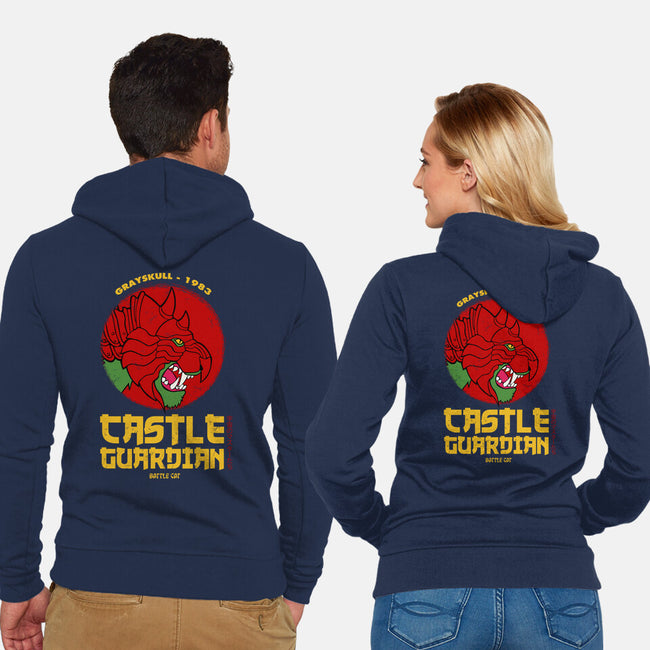 Castle Guardian-Unisex-Zip-Up-Sweatshirt-Melonseta