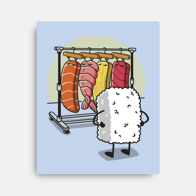 Sushi Wardrobe-None-Stretched-Canvas-Olipop