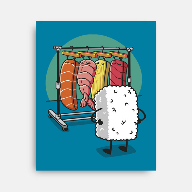 Sushi Wardrobe-None-Stretched-Canvas-Olipop