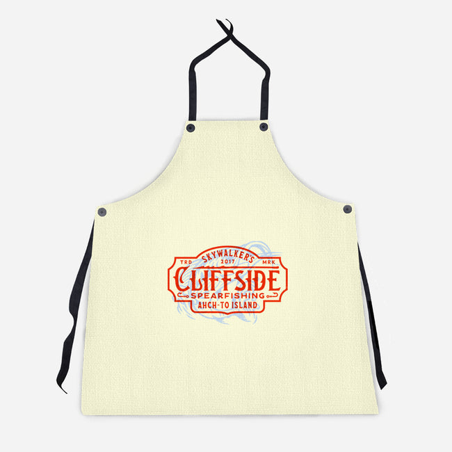 Luke's Cliffside Spearfishing-Unisex-Kitchen-Apron-Wheels