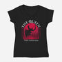 Red Queen-Womens-V-Neck-Tee-rocketman_art